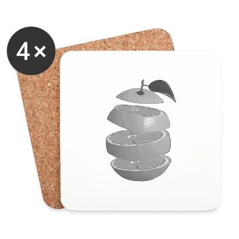 Gray Orange - Coasters (set of 4) - white - Front