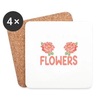 Fleuriste Fleur Florale Fleuristerie - Dessous de verre (lot de 4) - blanc - Devant