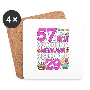 57 is not so bad - Coasters (set of 4) - white - Front