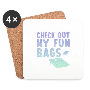 Check Out My Fun Bags 3 - Untersetzer (4er-Set) - Weiß - Vorne