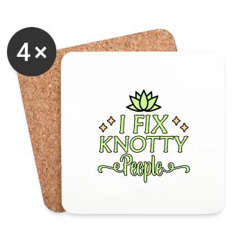 I Fix Knotty People - Untersetzer (4er-Set) - Weiß - Vorne