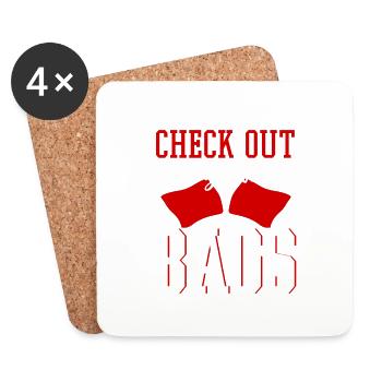Check Out My Fun Bags 2 - Untersetzer (4er-Set) - Weiß - Vorne