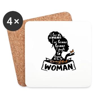 Ermächtigung der Frau Empowering Woman - Dessous de verre (lot de 4) - blanc - Devant