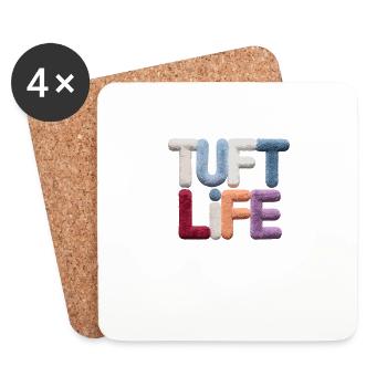 Diy Rug Funny Rug Tufting - Coasters (set of 4) - white - Front