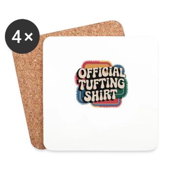 Diy Rug Funny Rug Tufting - Coasters (set of 4) - white - Front