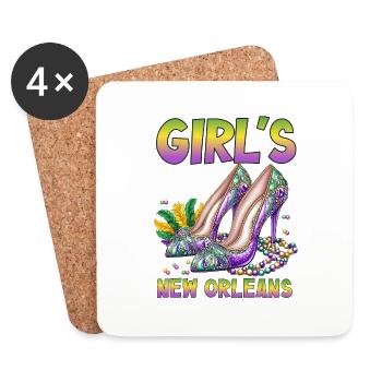 Voyage entre filles à la Nouvelle-Orléans - Dessous de verre (lot de 4) - blanc - Devant