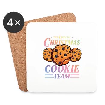 Christmas Cookies Baking Colorful - Coasters (set of 4) - white - Front