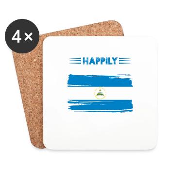 happily married to a nica queen Design for a - Coasters (set of 4) - white - Front