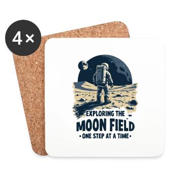 CHAMP DE LUNE - Dessous de verre (lot de 4) - blanc - Devant