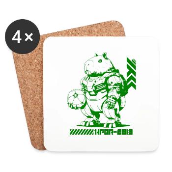 GUNDAM | CAPYBARA 01 - Coasters (set of 4) - white - Front