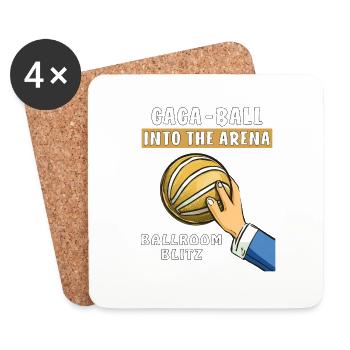 GAGA BALL INTO THE ARENA - Coasters (set of 4) - white - Front