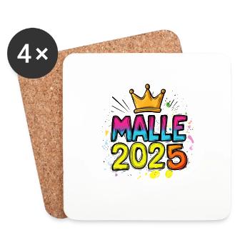 Malle 2025 Mallorca Saying - Coasters (set of 4) - white - Front