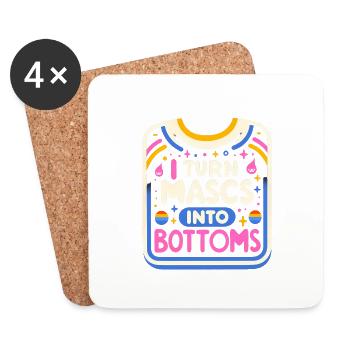 I Turn Mascs Into Bottoms 10 - Untersetzer (4er-Set) - Weiß - Vorne