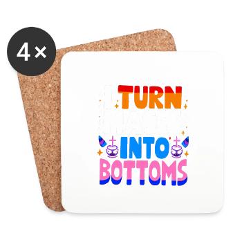 I Turn Mascs Into Bottoms 11 - Untersetzer (4er-Set) - Weiß - Vorne