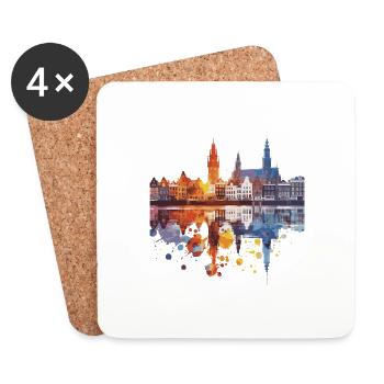 Gouda - Dessous de verre (lot de 4) - blanc - Devant