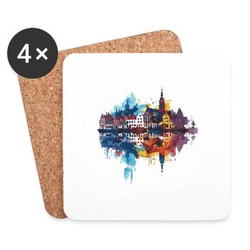 Hoorn - Coasters (set of 4) - white - Front