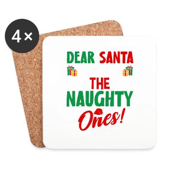 Dear Santa They Are The Naughty Ones! Christmas Li - Untersetzer (4er-Set) - Weiß - Vorne