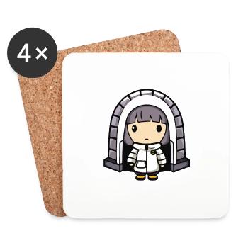 Winter Eskimo Igloo Comic - Coasters (set of 4) - white - Front