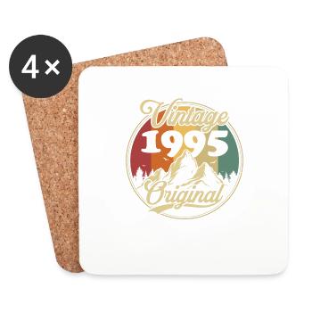Vintage 1995 Original, Geburtstagsgeschenk - Untersetzer (4er-Set) - Weiß - Vorne