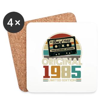 Original 1985 40th Anniversary Vintage Geschenk - Untersetzer (4er-Set) - Weiß - Vorne