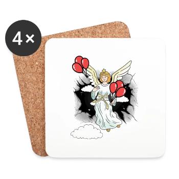 Emgel mystical sky balloons spiritual - Coasters (set of 4) - white - Front