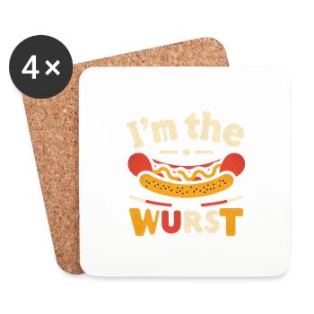 I'm The Wurst 5 - Untersetzer (4er-Set) - Weiß - Vorne