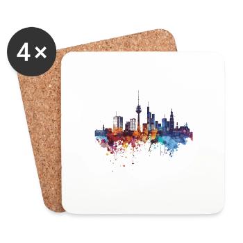 Nieuwegein - Dessous de verre (lot de 4) - blanc - Devant