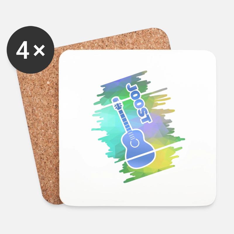 Guitar Joost - Untersetzer (4er-Set) - Weiß