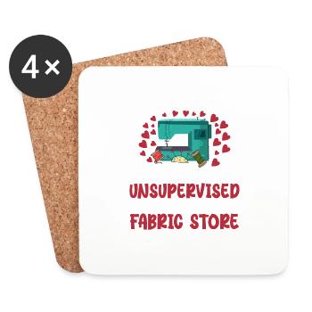Zu meiner Verteidigung muss ich sagen, dass ich unbeaufsichtigt gelassen wurde - Untersetzer (4er-Set) - Weiß - Vorne