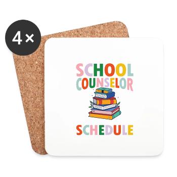Yes I'm a School Counselor - Untersetzer (4er-Set) - Weiß - Vorne