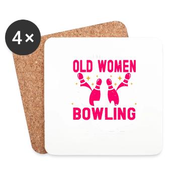 Boule de bowling Bowler - Dessous de verre (lot de 4) - blanc - Devant