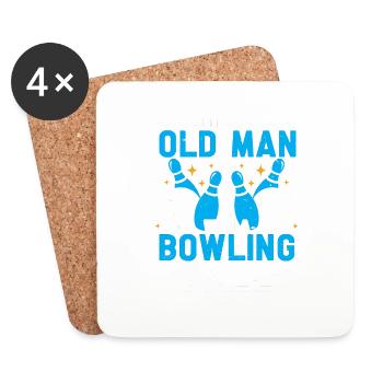 Boule de bowling Bowler - Dessous de verre (lot de 4) - blanc - Devant