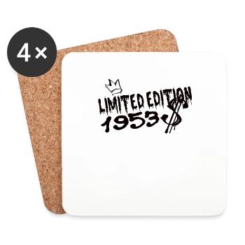 Edition Limitée 1953 Anniversaire Né 1953 - Dessous de verre (lot de 4) - blanc - Devant