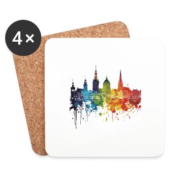 Sittard Geleen - Dessous de verre (lot de 4) - blanc - Devant