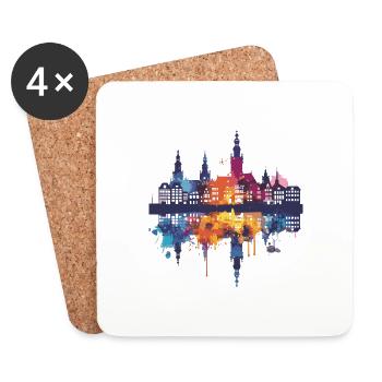 Schiedam - Dessous de verre (lot de 4) - blanc - Devant