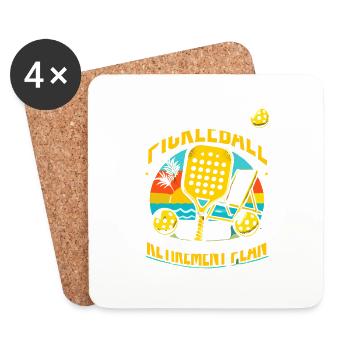 Pickleball ist mein Ruhestandsplan - Untersetzer (4er-Set) - Weiß - Vorne