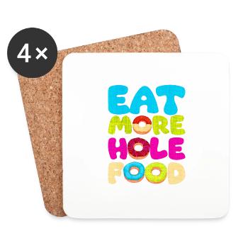 Essen Sie Mehr Hole Food - Untersetzer (4er-Set) - Weiß - Vorne