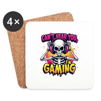 GAMING - Coasters (set of 4) - white - Front