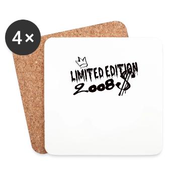 Limited Edition 2008 Birthday 2008 Born - Coasters (set of 4) - white - Front