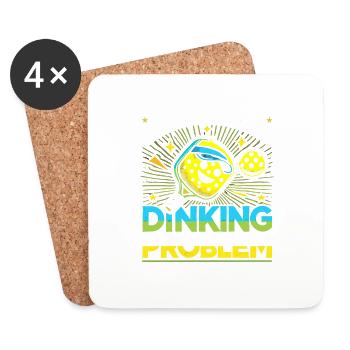 Ich könnte ein Trinkproblem haben - Untersetzer (4er-Set) - Weiß - Vorne