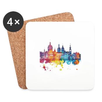 Zeist - Dessous de verre (lot de 4) - blanc - Devant