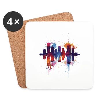 Zoetermeer - Dessous de verre (lot de 4) - blanc - Devant