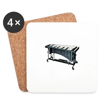 Relax The Vibraphonist Is Here Electronic Vibes - Coasters (set of 4) - white - Front