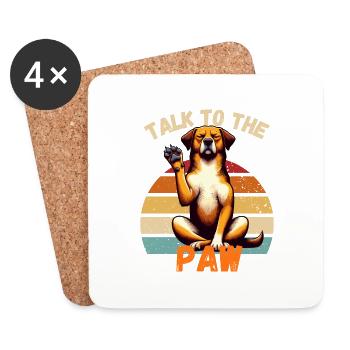 Dog Kangal Retro Paw Dog Owner Dog Trainer - Coasters (set of 4) - white - Front