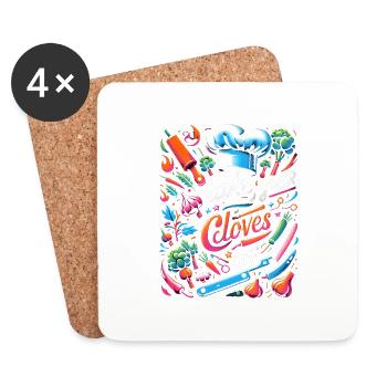 Take Your Cloves Off 6 - Untersetzer (4er-Set) - Weiß - Vorne
