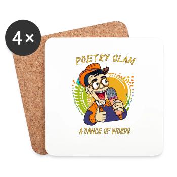 POETRY SLAM A Dance of Words - Untersetzer (4er-Set) - Weiß - Vorne