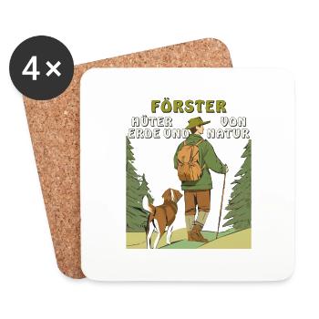 FÖRSTER HÜTER VON ERDE UND NATUR - Untersetzer (4er-Set) - Weiß - Vorne