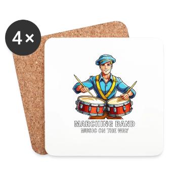 MUSIQUE DE FANFARE EN ROUTE - Dessous de verre (lot de 4) - blanc - Devant