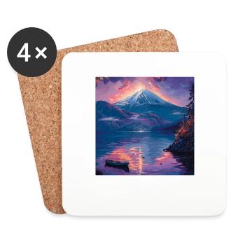 Japon - Dessous de verre (lot de 4) - blanc - Devant