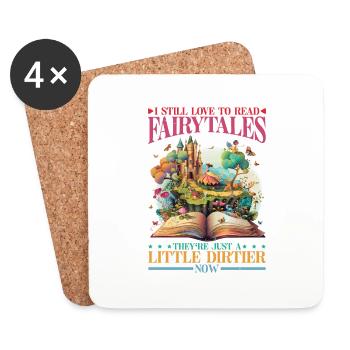 I Love Fairytales Just A Little Dirtier Now - Untersetzer (4er-Set) - Weiß - Vorne